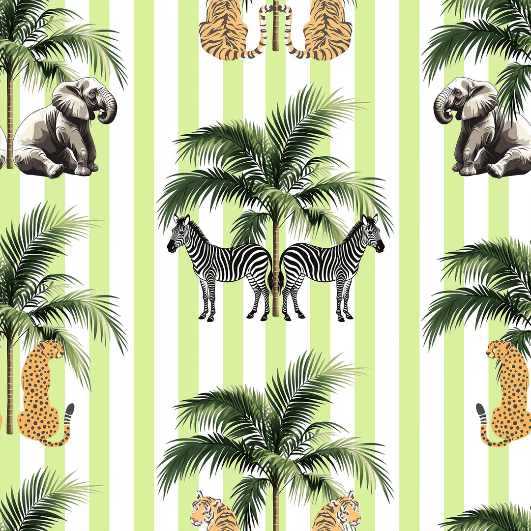 Catching Shade Wallpaper in Lime Green and White
