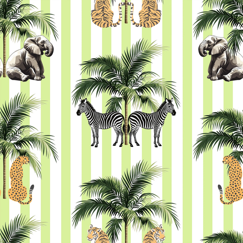 Catching Shade Wallpaper in Lime Green and White