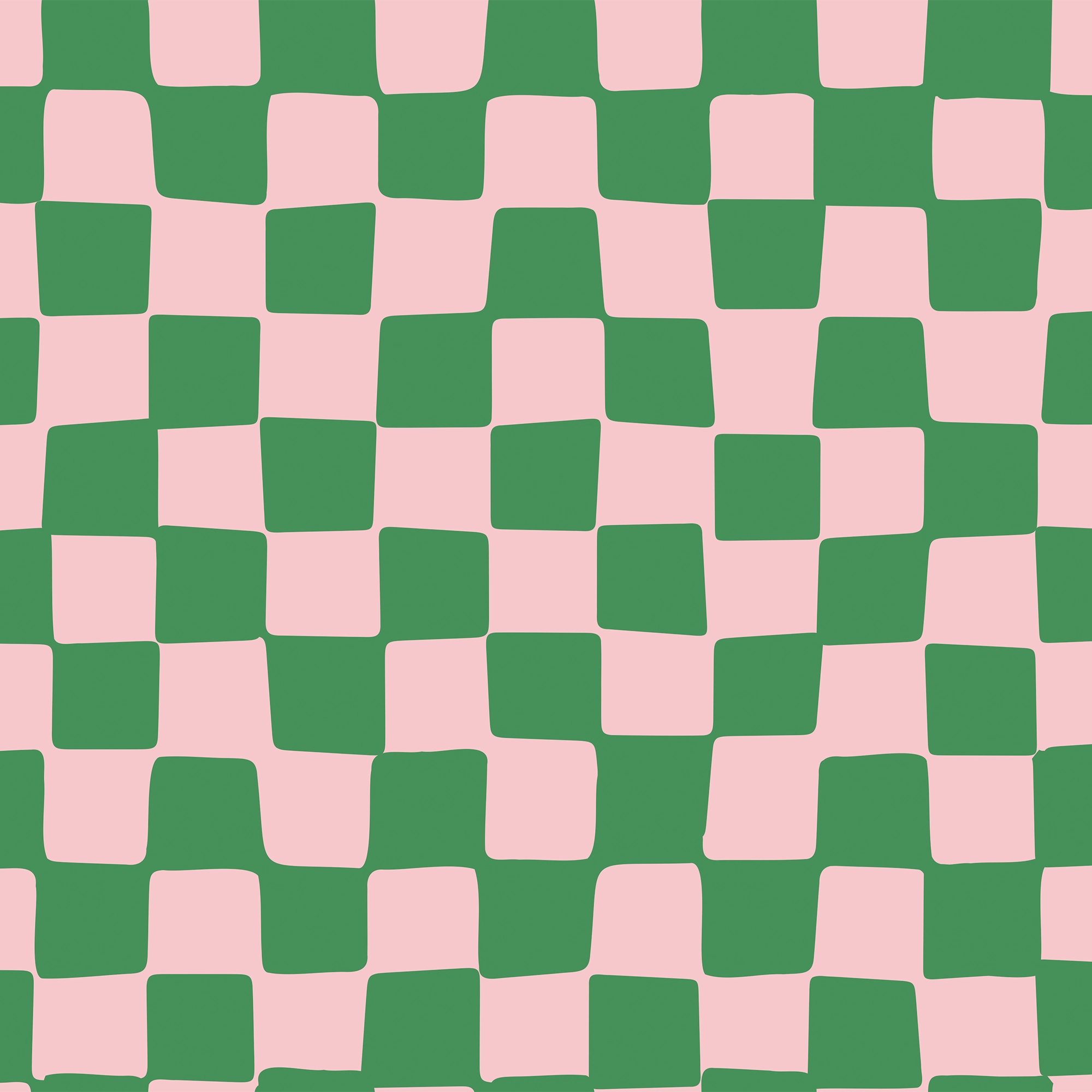 Checkerboard Wallpaper in Pink and Apple Green