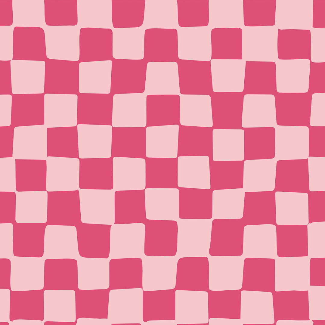 Checkerboard Wallpaper in Pink and Hot Pink