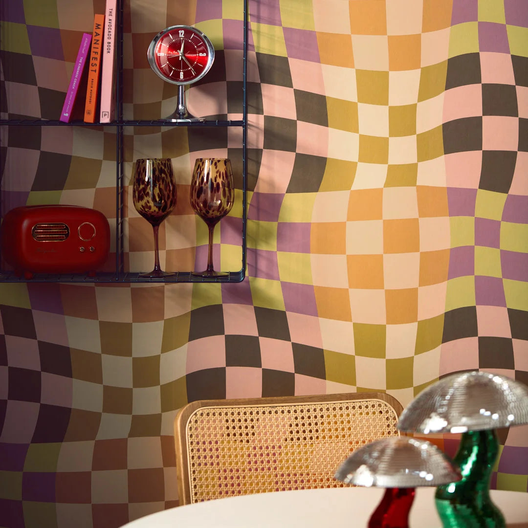Checkity Check Check Wallpaper in Retro Tones – Lust Home