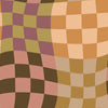 Thumbnail of pyschedelic check wallpaper in retro tones 