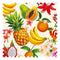 Club Tropicana Fabric in Melba Cream
