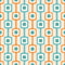 Cosmic Circuitry Wallpaper in Turquoise and Orange
