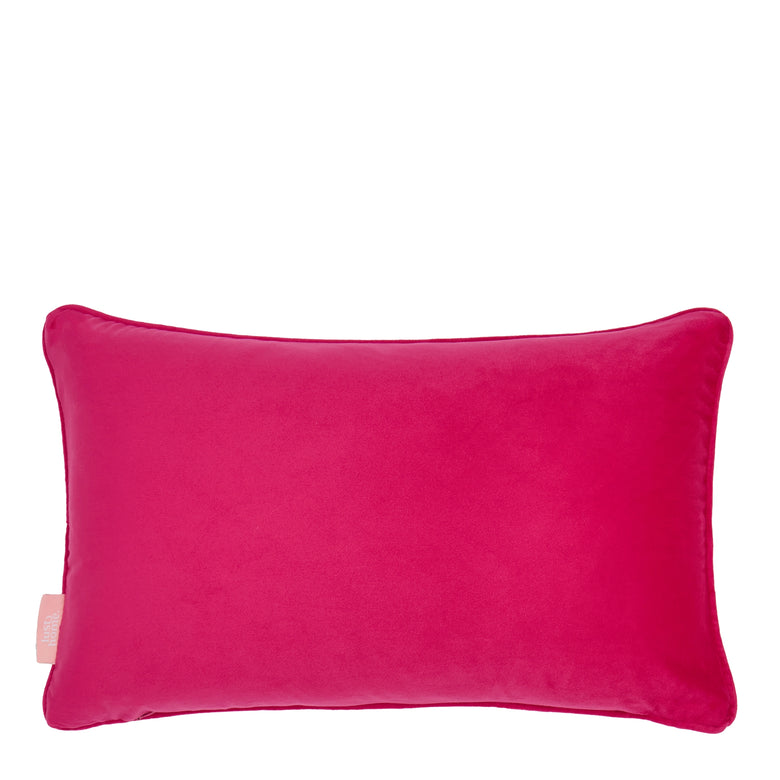 Cottage Garden Bolster Cushion in Pink Dusk