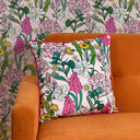 Cottage Garden Square Cushion in Pink Dusk