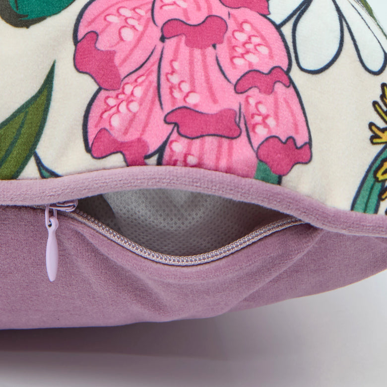 Cottage Garden Square Cushion in Vintage Cream