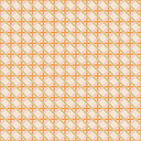 Criss Crossed Wallpaper in Pink, Orange and Green on Cream