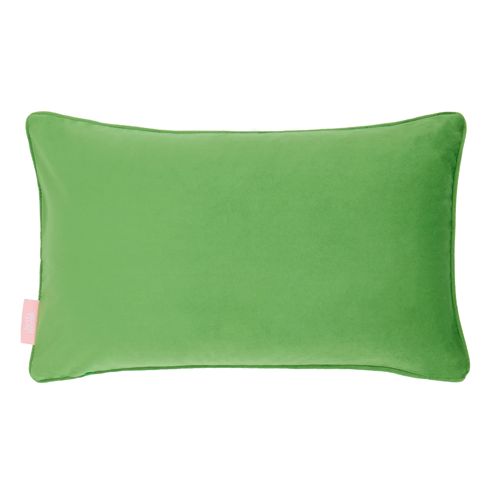 Criss Crossed Bolster Cushion in Greens, Pink & Orange