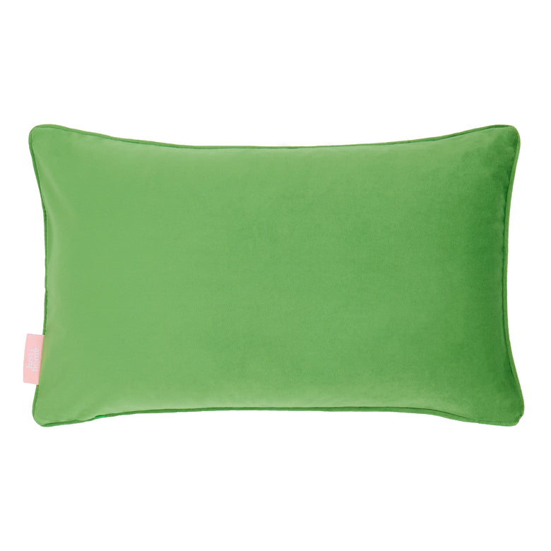 Criss Crossed Bolster Cushion in Greens, Pink & Orange