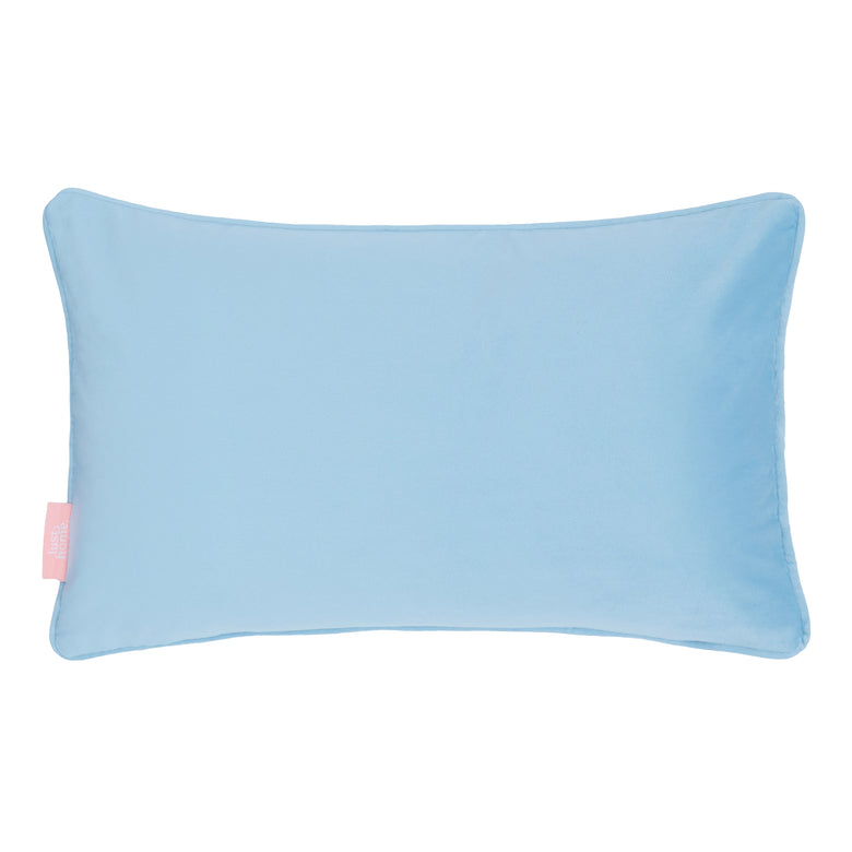 Criss Crossed Bolster Cushion in Electric Blue, Red and Orange