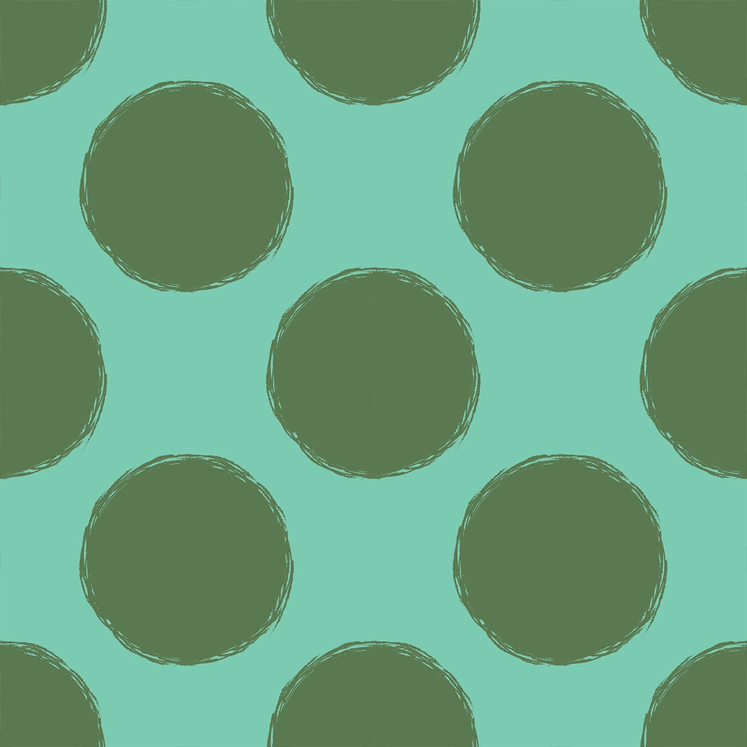 Cruella's Wish Wallpaper in Green and Turquoise