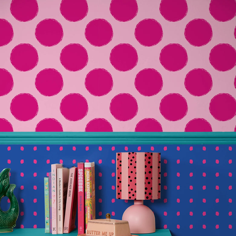 Cruella's Wish Wallpaper in Hot Pink and Candy Pink