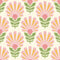 Cut from the same Wood Wallpaper in Pink and Yellow on Double Cream