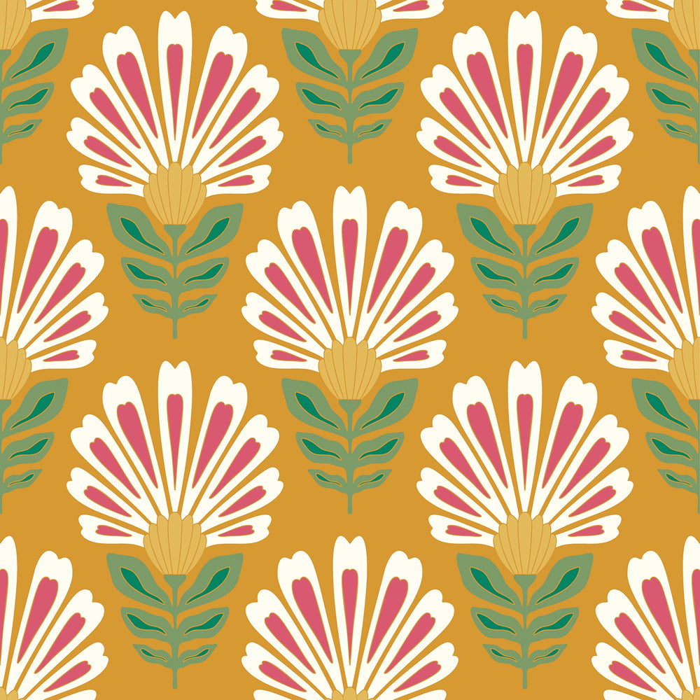 red and mustard wallpaper