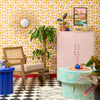 Day Dreamer Wallpaper in Mustard and Candy Floss on Gluten Free