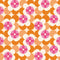 Day Dreamer Wallpaper in Raspberry and Orange Fizz