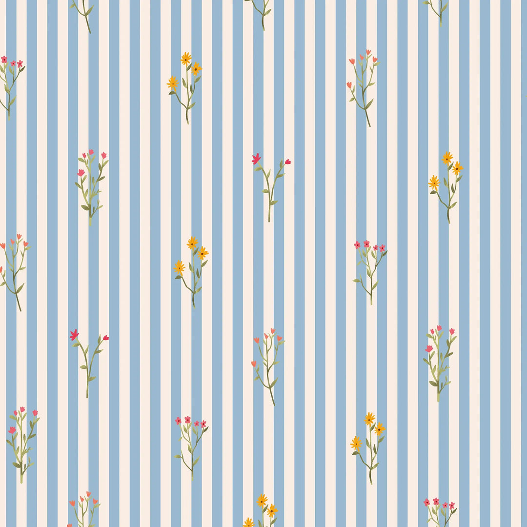 Sample of Ditsy Jane Wallpaper in Blue