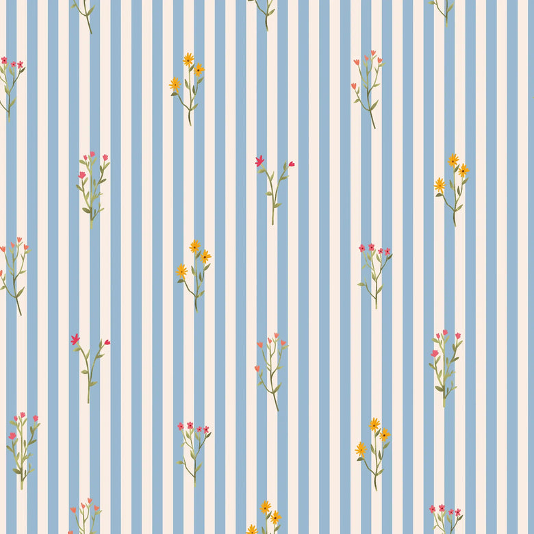 Sample of Ditsy Jane Wallpaper in Blue