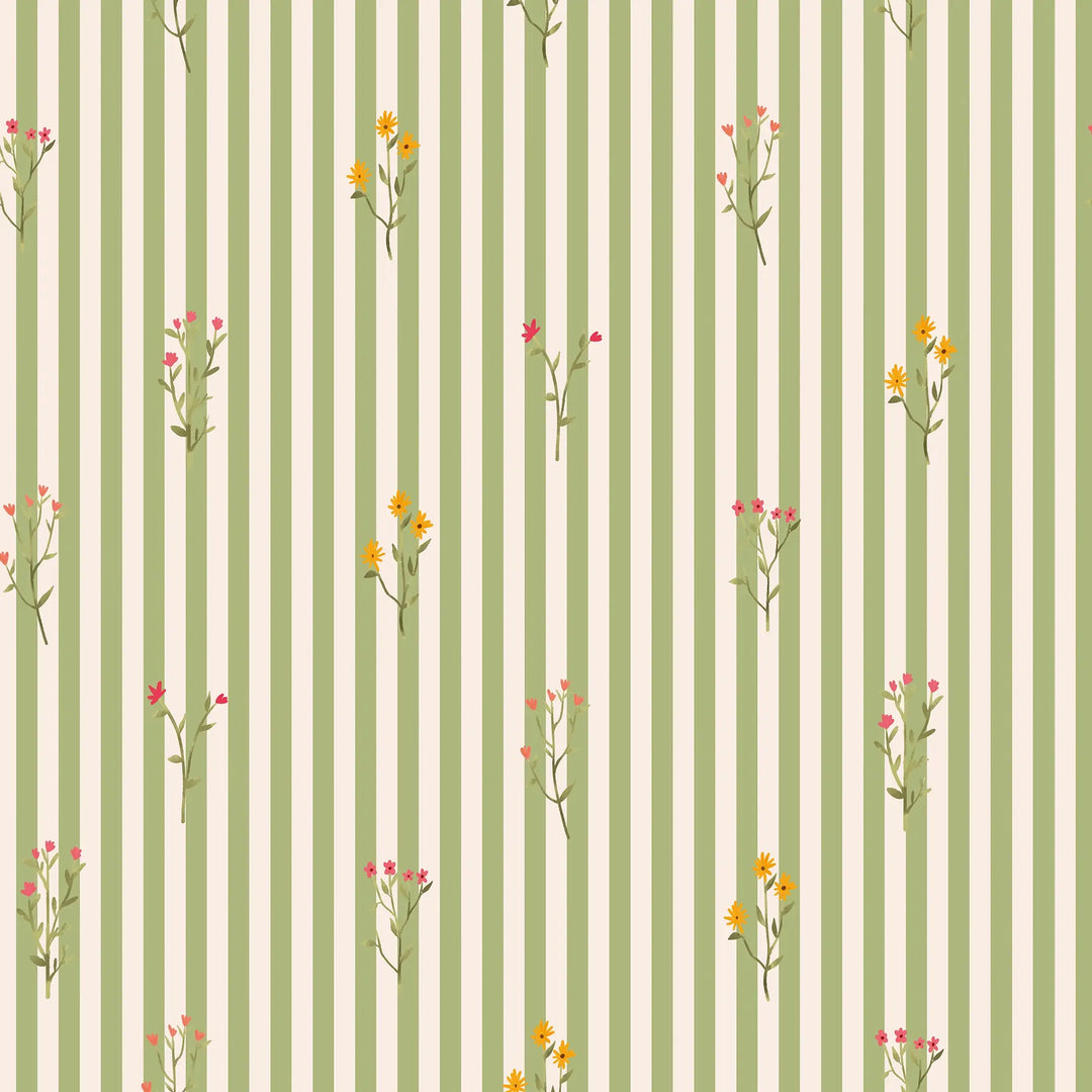 Sample of Ditsy Jane Wallpaper in Soft Sage