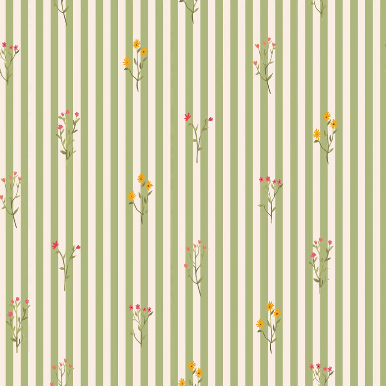 Sample of Ditsy Jane Wallpaper in Soft Sage