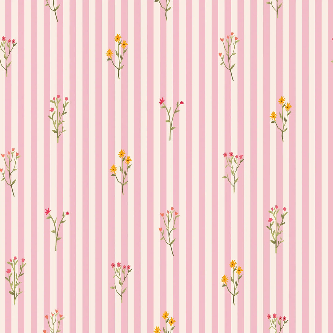Sample of Ditsy Jane Wallpaper in Sugar Pink