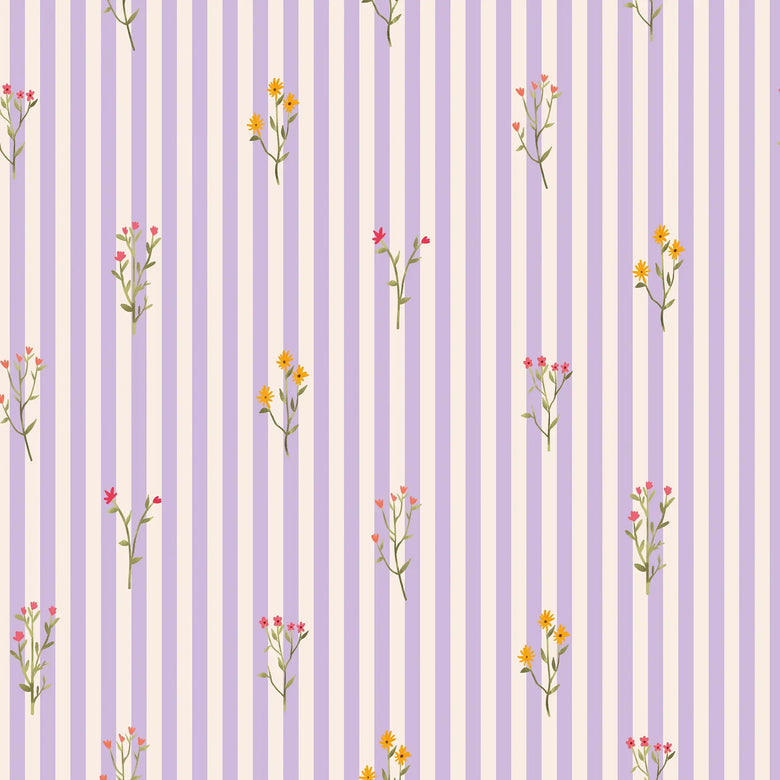 Sample of Ditsy Jane Wallpaper in Lavender