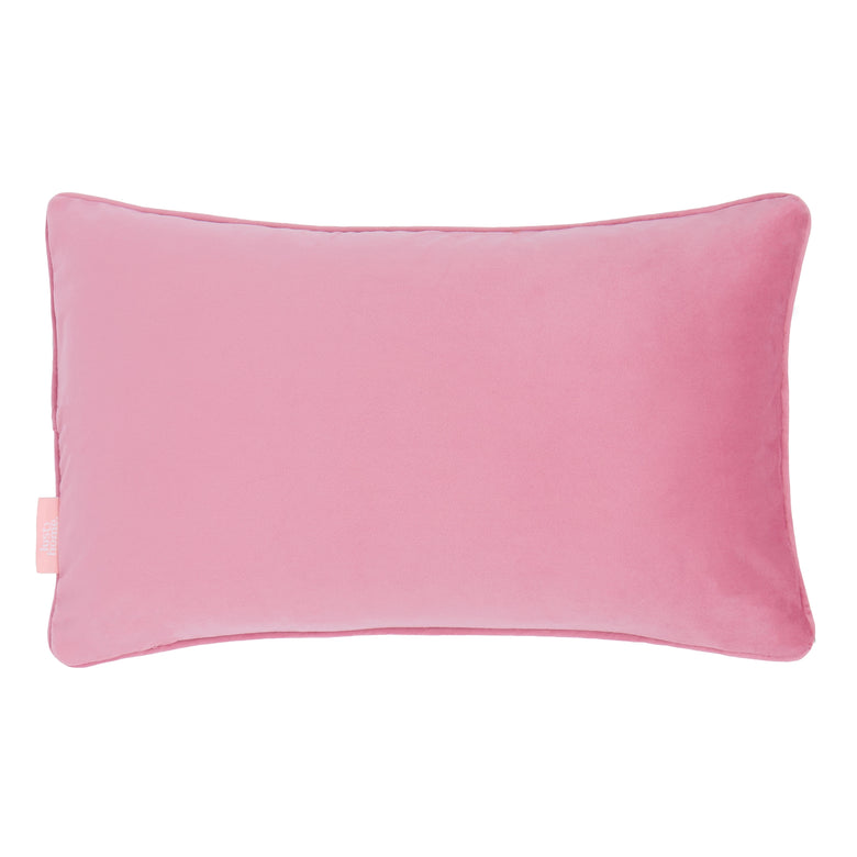Dotty as a Squiggle Bolster Cushion in Teal & Pink