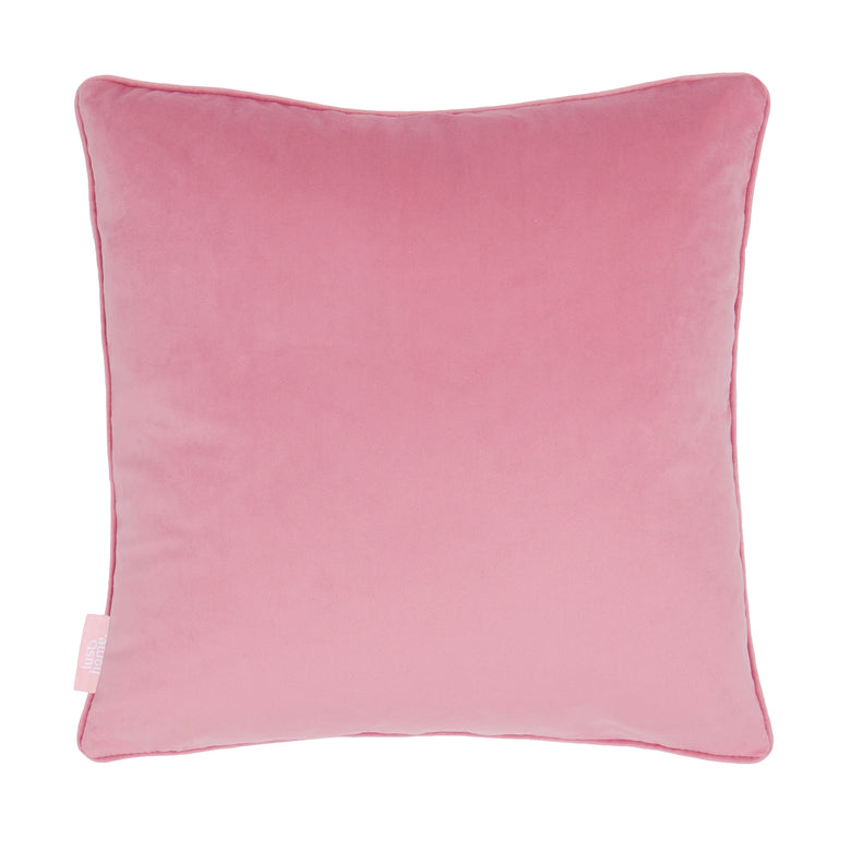 Dotty as a Squiggle Square Cushion in Teal & Pink