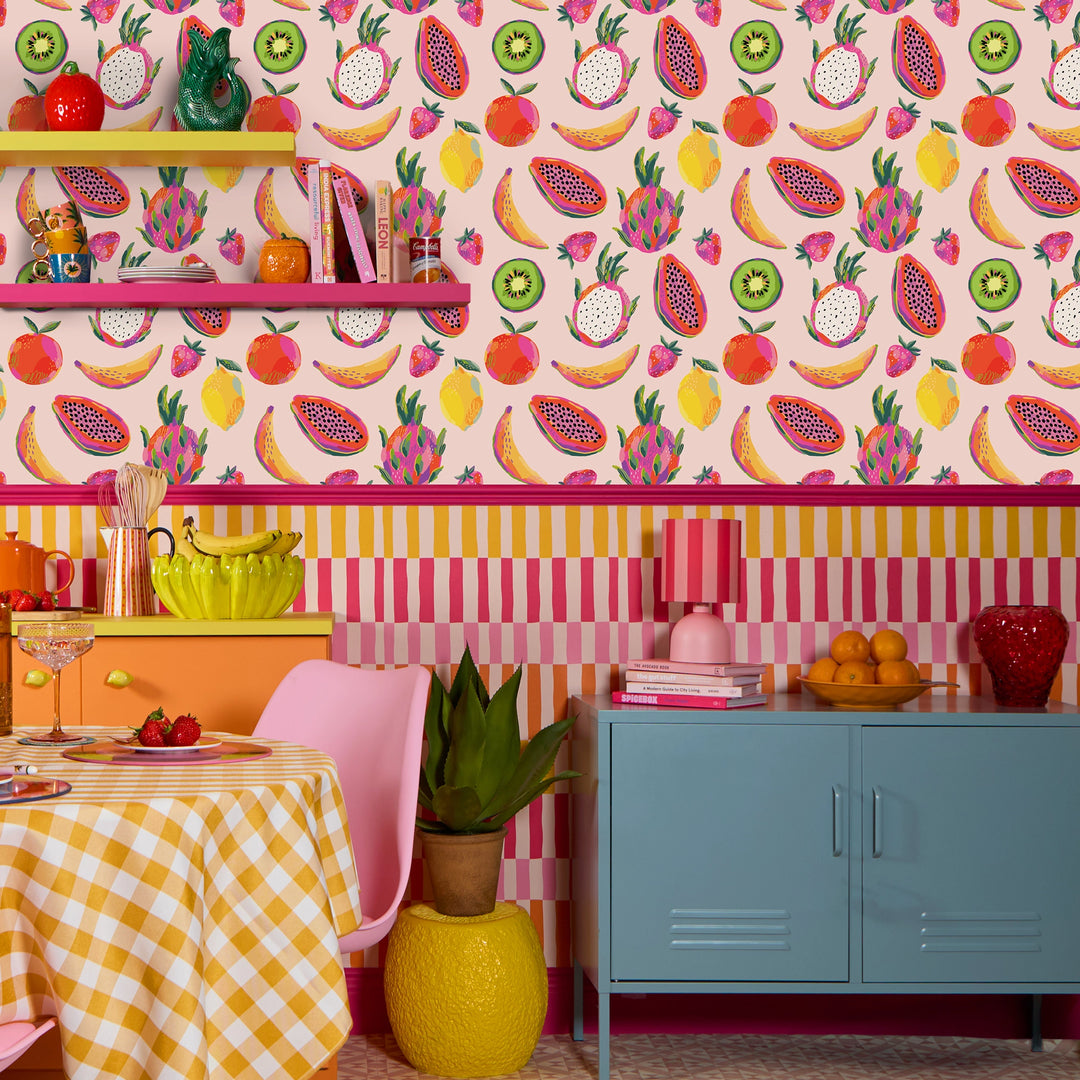 Dragon Fruit Desire Wallpaper in Candy Pink