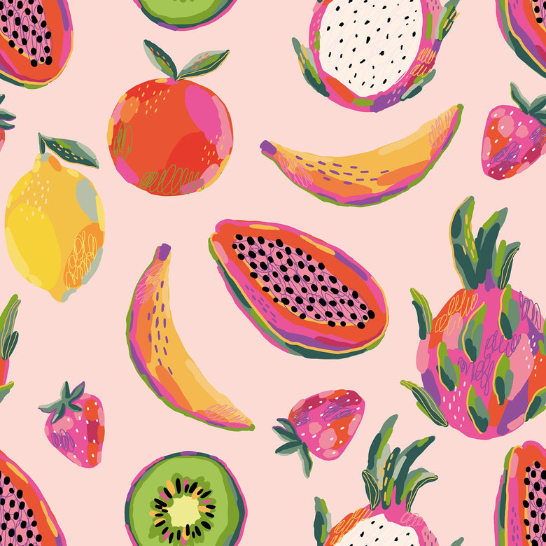 Dragon Fruit Desire Wallpaper in Candy Pink