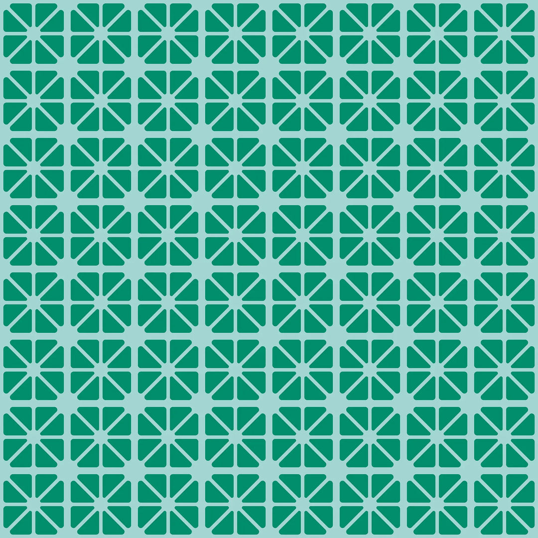 EST Lattice Wallpaper in Green and Teal