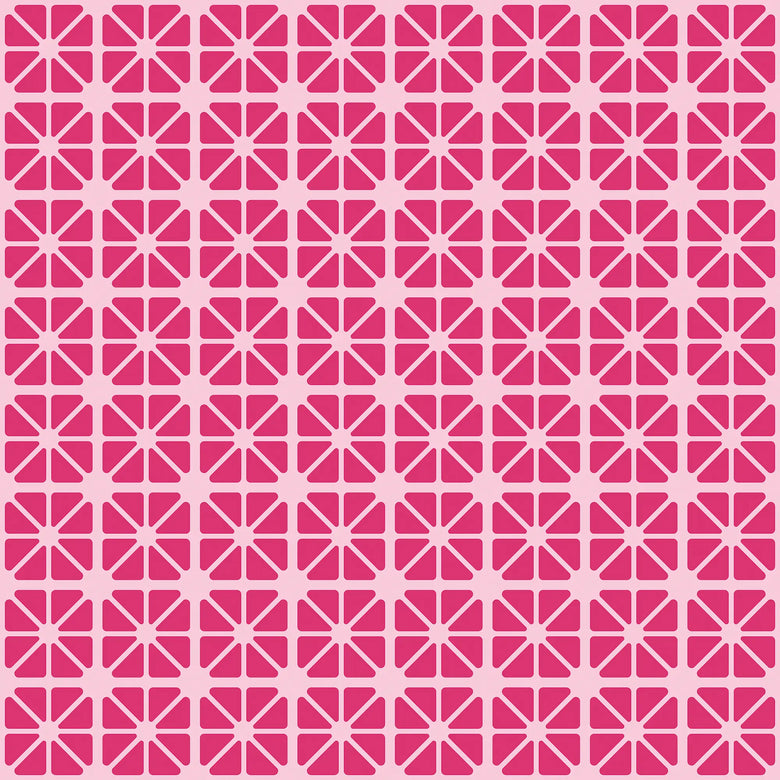 EST Lattice Wallpaper in Hot Pink and Pink