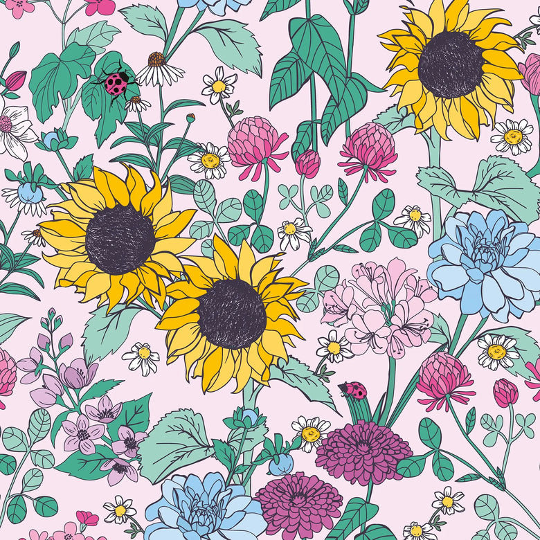 Sample of Enchanted Kingdom Wallpaper in Pink