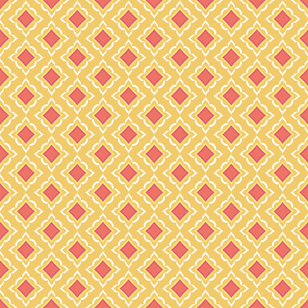 Exotic Marigold Wallpaper in Yellows and Hot Pink