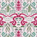 Forest Floor Wallpaper in Hot Pink on Sweet Pink