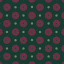 Forest Flora Wallpaper in Hot Pink on Deep Green