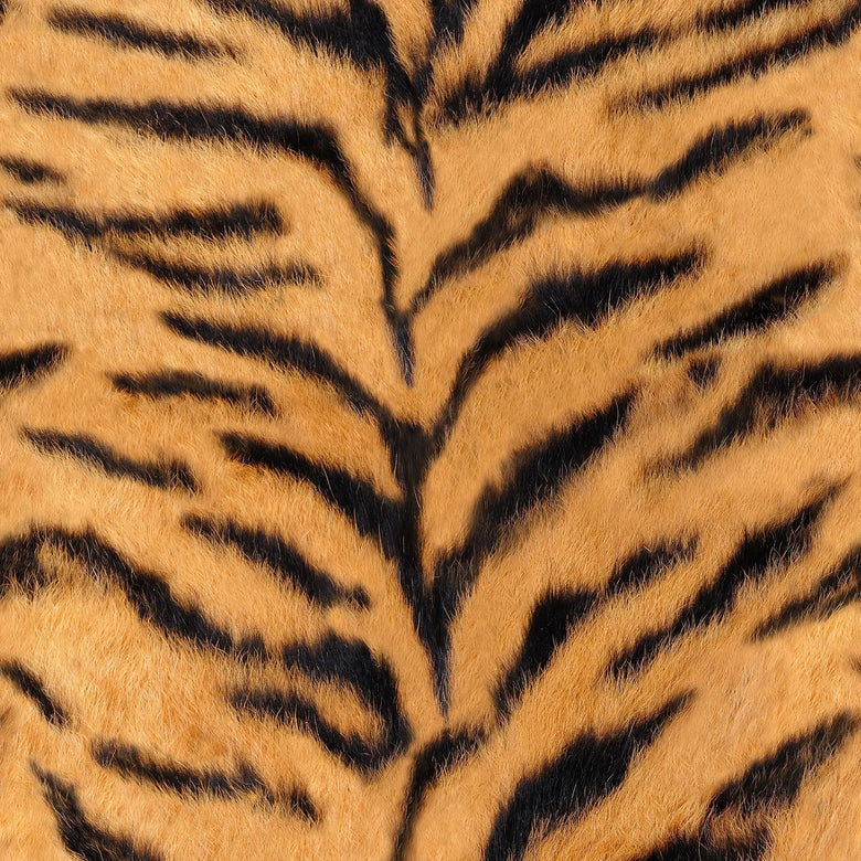 Sample of Fur-real Tiger Wallpaper in Siberian Orange and Bengal Black