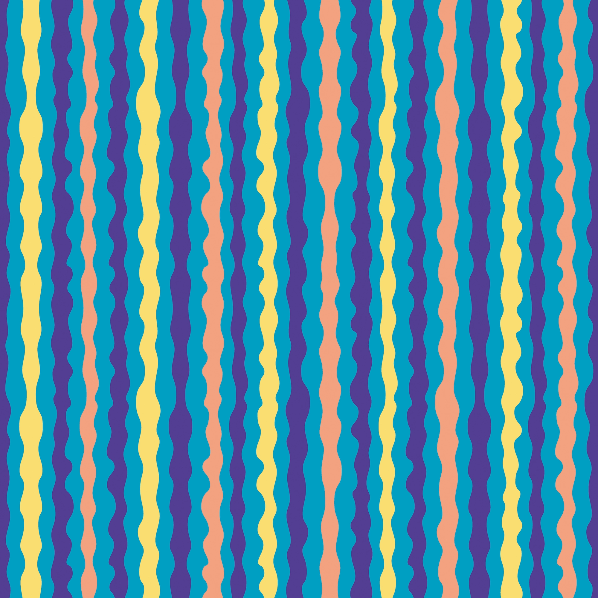 Get a Wiggle On Wallpaper in Blues, Mustard and Millennial Pink