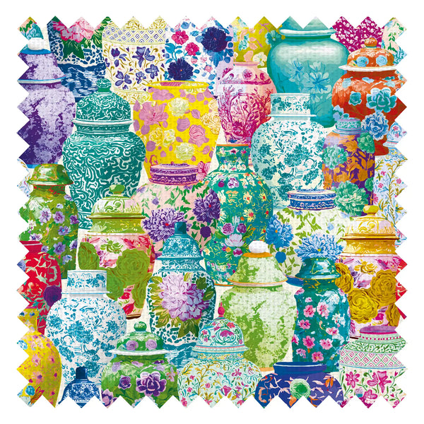 Ginger Jar Bazar Fabric in Multicoloured on Cream