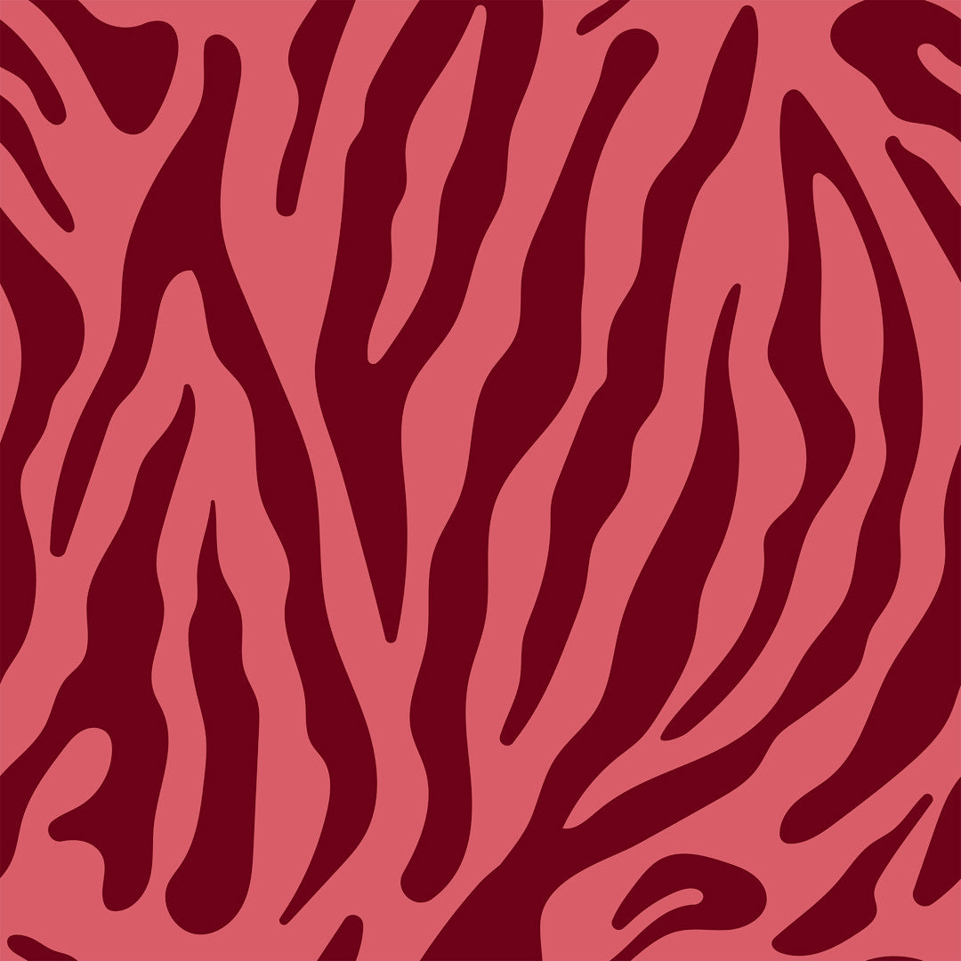 Good Vibrations Wallpaper in Cherry Red and Lychee