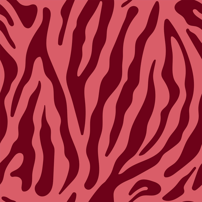 Good Vibrations Wallpaper in Cherry Red and Lychee