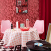 Good Vibrations Wallpaper in Cherry Red and Lychee