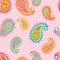 Grand Gesture Wallpaper in Pastels on Soft Pink