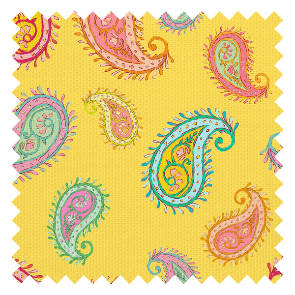 Grand Gesture Fabric in Pastels on Sunshine Yellow