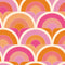 Sample of Groovy Baby Wallpaper in Pink, Raspberry and Orange Fizz
