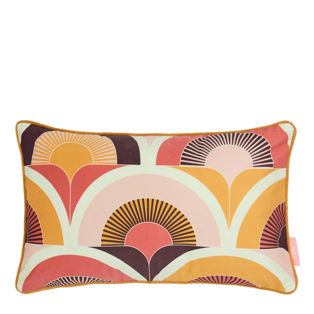 Groovy Baby Bolster Cushion in Sunset Pink and Sunset Orange