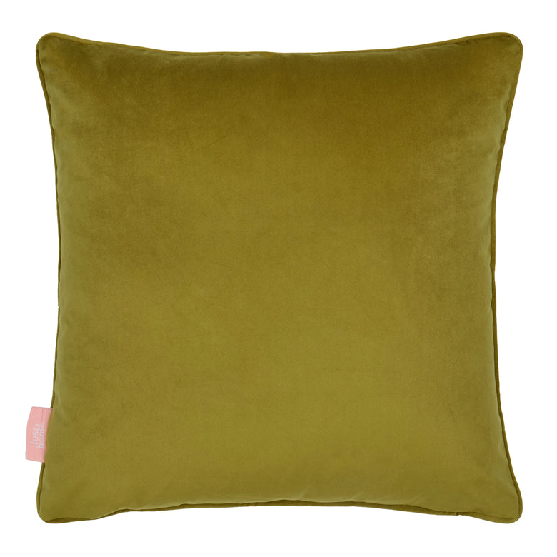 Groovy Baby Square Cushion in Mulberry, Coral, Emerald and Military Green