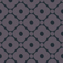 Thumbnail of vintage flower petal, geometric wallpaper in charcoal grey and lavender colourway 