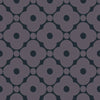Thumbnail of vintage flower petal, geometric wallpaper in charcoal grey and lavender colourway 